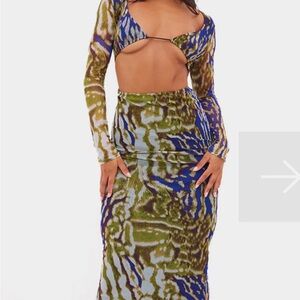 PrettyLittleThing Multicolor Maxi Dress